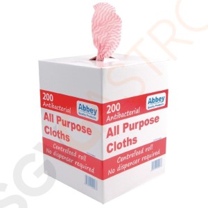 Jantex antibakterielle Mehrzwecktücher rot 200 Stück | rot