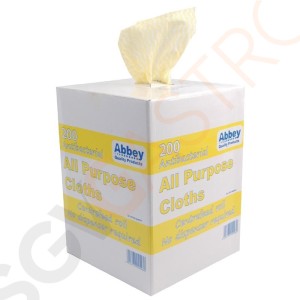 Jantex antibakterielle Mehrzwecktücher gelb 200 Stück | gelb