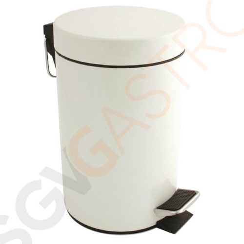 Bolero Pedaleimer weiß 3L Kapazität: 3L | Edelstahl