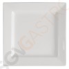 Lumina quadratische Teller mit breitem Rand 26,5cm 4 Stück | 26,5 x 26,5cm | Porzellan