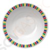 Kristallon Fairground Suppenteller 15cm 12 Stück | 15(Ø)cm | Melamin | weiß mit mehrfarbigem Rand