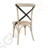 Bolero Esszimmerstühle Eichenholz ecru 2 Stück | Sitzhöhe: 47cm | 88 x 46 x 54cm | Eichenholz und Rattan | ecru