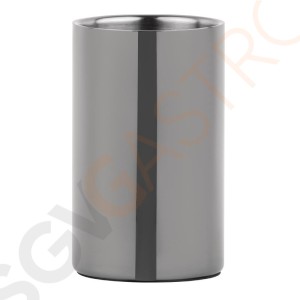 Olympia Weinkühler schwarz 19,5(H) x 12(Ø)cm | Doppelwandige Isolierung