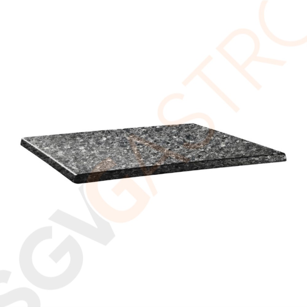 Topalit Classic Line rechteckige Tischplatte schwarzer Granit 120 x 80cm DR910 | 120 x 80cm | Einzelpreis