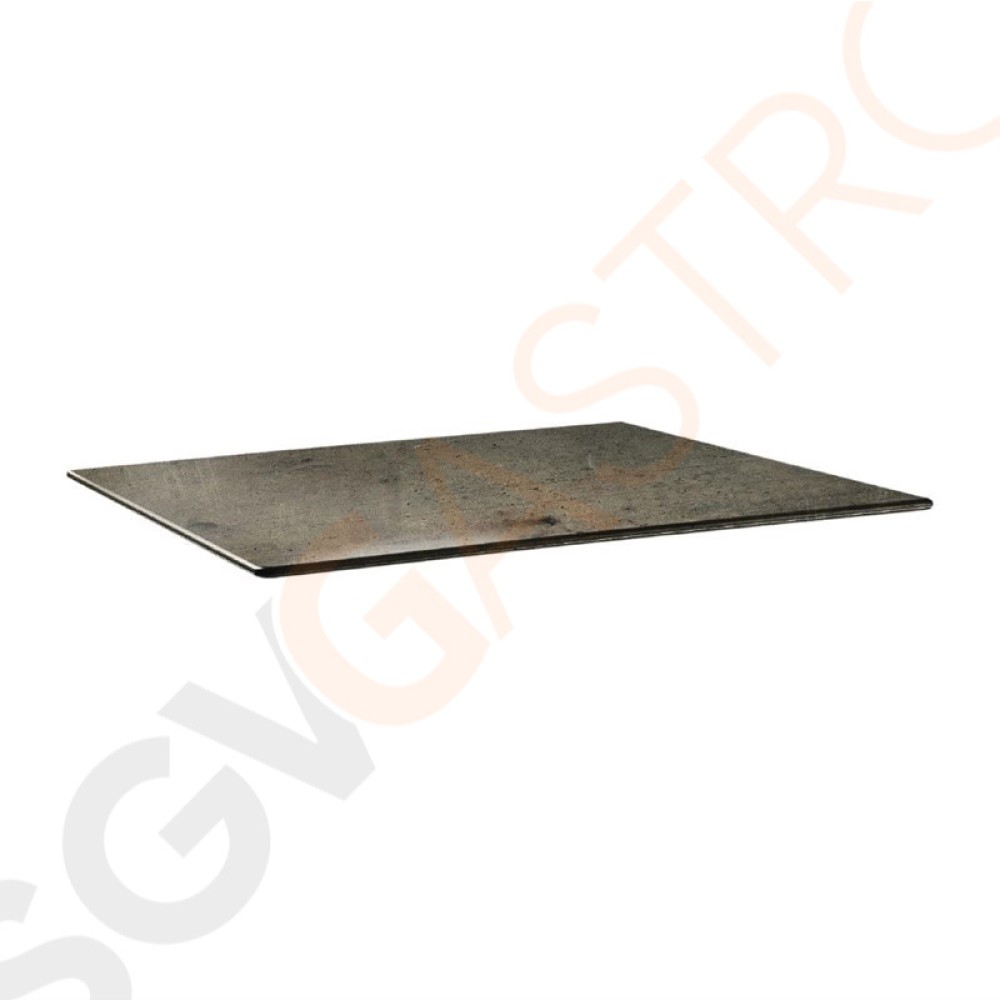 Topalit Smartline rechteckige Tischplatte Etain 120 x 80cm 120 x 80cm | laminiertes Holz | Optik: Zement