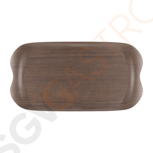 Roltex Wave Serviertablett Palisander 43 x 23cm 43 x 23cm | Pappe und Harz | Optik: Palisander