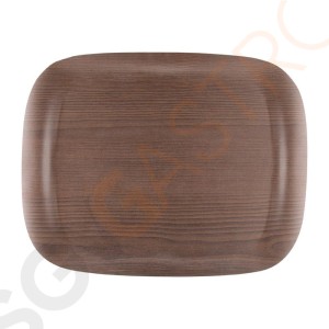 Roltex Wave Serviertablett Palisander 46 x 36cm 46 x 36cm | Pappe und Harz | Optik: Palisander Roltex Wave Serviertablett Palisander 46 x 36cm 46 x 36cm | Pappe und Harz | Optik: Palisander