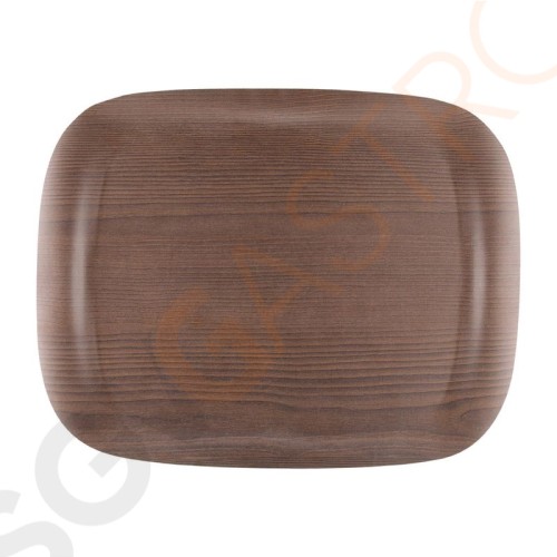 Roltex Wave Serviertablett Palisander 46 x 36cm 46 x 36cm | Pappe und Harz | Optik: Palisander