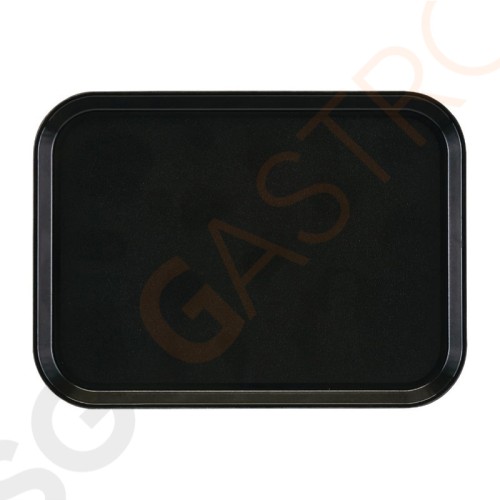 Cambro Epictread rechteckiges rutschfestes Fiberglastablett schwarz 35x27cm Größe: 35(B) x 27(T)cm