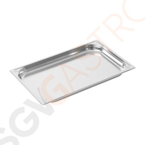 Vogue Strapazierfähiger GN-Behälter 1/1 Edelstahl 40mm Fassungsvermögen: 5,8L | GN 1/1 | Tiefe: 40mm