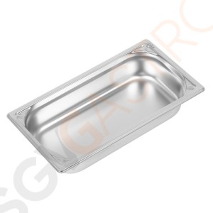 Vogue Strapazierfähiger GN-Behälter 1/3 Edelstahl 65mm Fassungsvermögen: 2,5L | GN 1/3 | Tiefe: 65mm