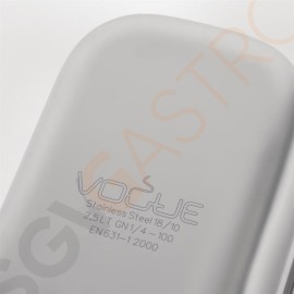 Vogue Strapazierfähiger GN-Behälter 1/4 Edelstahl 100mm Fassungsvermögen: 2,5L | GN 1/4 | Tiefe: 100mm