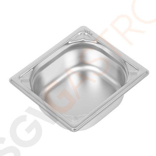Vogue Strapazierfähiger GN-Behälter 1/6 Edelstahl 65mm Fassungsvermögen: 1L | GN 1/6 | Tiefe: 65mm