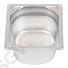 Vogue Strapazierfähiger GN-Behälter 1/6 Edelstahl 100mm Fassungsvermögen: 1,7L | GN 1/6 | Tiefe: 100mm