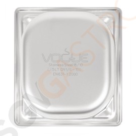 Vogue Strapazierfähiger GN-Behälter 1/6 Edelstahl 150mm Fassungsvermögen: 2,2L | GN 1/6 | Tiefe: 150mm