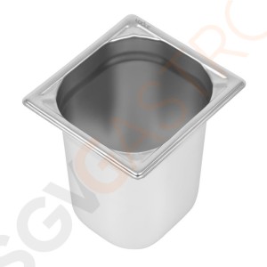 Vogue Strapazierfähiger GN-Behälter 1/6 Edelstahl 200mm Fassungsvermögen: 3L | GN 1/6 | Tiefe: 200mm Vogue Strapazierfähiger GN-Behälter 1/6 Edelstahl 200mm Fassungsvermögen: 3L | GN 1/6 | Tiefe: 200mm
