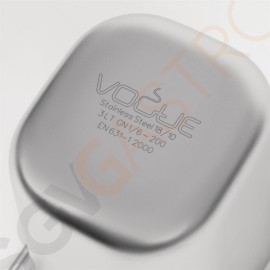 Vogue Strapazierfähiger GN-Behälter 1/6 Edelstahl 200mm Fassungsvermögen: 3L | GN 1/6 | Tiefe: 200mm
