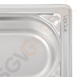 Vogue Strapazierfähiger GN-Behälter 1/9 Edelstahl 65mm Fassungsvermögen: 600ml | GN 1/9 | Tiefe: 65mm