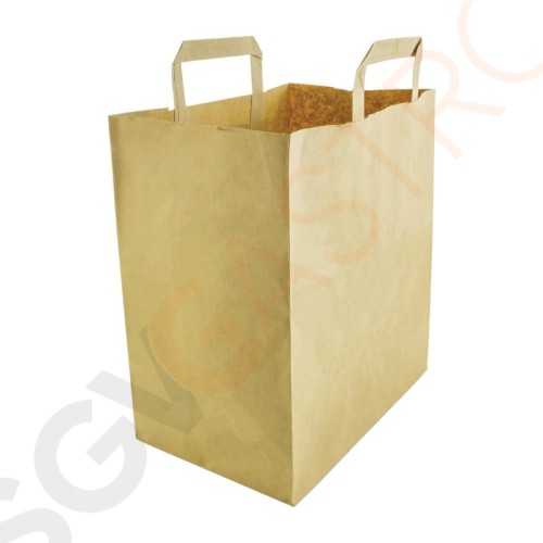 Vegware Große kompostierbare Tragetaschen aus recyceltem Papier 250 Stück