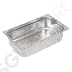Vogue Strapazierfähiger, gelochter GN-Behälter 1/1 Edelstahl 150mm Fassungsvermögen: 13,5L | GN 1/1 | Tiefe: 150mm