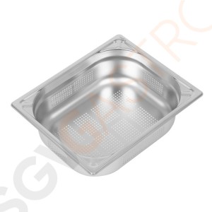 Vogue Strapazierfähiger, gelochter GN-Behälter 1/2 Edelstahl 100mm Fassungsvermögen: 6,2L | GN 1/2 | Tiefe: 100mm