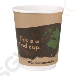 Fiesta Green Kompostierbare Heißgetränkebecher doppelwandig 22,7cl 25 Stück