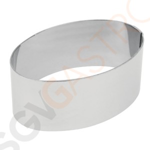 Mini-Tortenring oval 5 x 3cm Maße: 3(H) x 8(B) x 5(L)cm Mini-Tortenring oval 5 x 3cm Maße: 3(H) x 8(B) x 5(L)cm