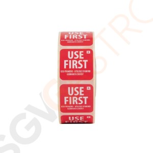 Vogue Etikett 25mm Use First Rolle von 1.000 Etiketten.