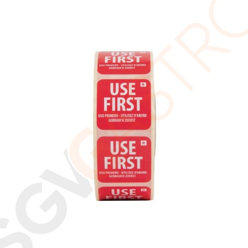 Vogue Etikett 25mm Use First Rolle von 1.000 Etiketten.