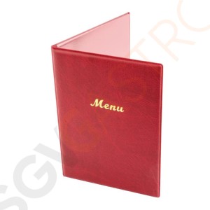 Olympia Speisekarte PVC bordeauxrot A5 E219 | A5 Olympia Speisekarte PVC bordeauxrot A5 E219 | A5
