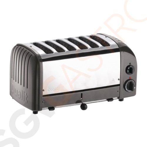 Dualit Toaster 60156 grau 6 Schlitze 3kW/230V | 6 Schlitze | 195 Scheiben pro Stunde