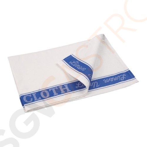 Vogue Gläsertuch blau 50,8 x 76,2cm | Halbleinen | blauer Rand Vogue Gläsertuch blau 50,8 x 76,2cm | Halbleinen | blauer Rand