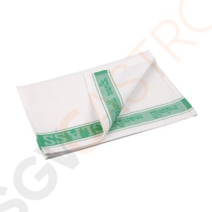 Vogue Gläsertuch grün 50,8 x 76,2cm | Halbleinen | grüner Rand