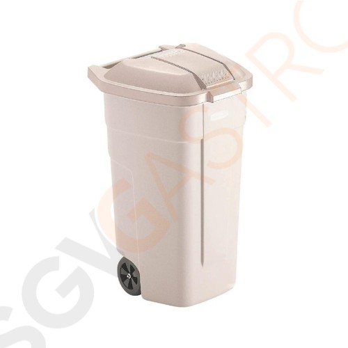 Rubbermaid mobiler Abfallcontainer mit beigem Deckel 100L Beiger Deckel | Kapazität: 100L Rubbermaid mobiler Abfallcontainer mit beigem Deckel 100L Beiger Deckel | Kapazität: 100L