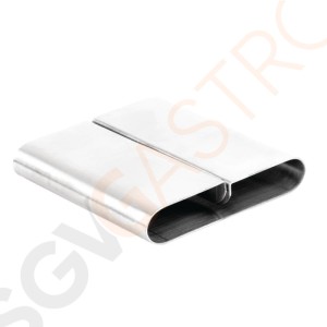 Olympia Menühalter Edelstahl gebogen A5 Geeignet für A5-Karten | 1,8 x 8 x 7,8cm | Edelstahl