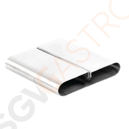 Olympia Menühalter Edelstahl gebogen A5 Geeignet für A5-Karten | 1,8 x 8 x 7,8cm | Edelstahl