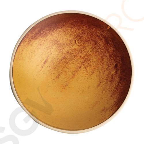 Olympia Canvas flache Schale siena-rost 20cm 20cm (Ø) | 6 Stück pro Packung