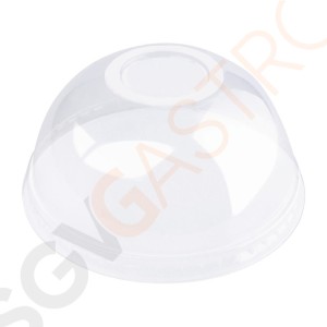 Fiesta Green Kompostierbare gewölbte Deckel aus PLA für Kaltgetränkebecher 34cl - 56,8cl 1000 Stück