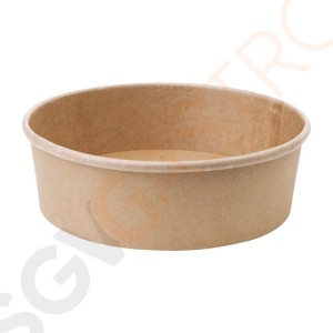 Fiesta Green Runde Salatschale Papier 750ml Fassungsvermögen: 0,75L | 300 Stück