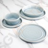 Olympia Cavolo Flacher runder Teller eisblau 27cm 27(Ø)cm | 4 Stück Olympia Cavolo Flacher runder Teller eisblau 27cm 27(Ø)cm | 4 Stück