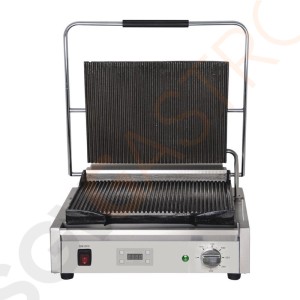 Buffalo Kontaktgrill einzel groß gerillt/gerillt Leistung: 2,2kW. Einzelner Grill. Gerillte Platten