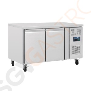 Polar Serie U Kühltisch 228 Liter 2-türig Finish: Edelstahl. 2 Türen.