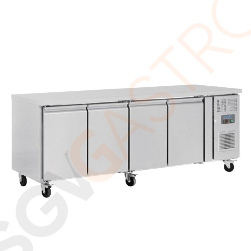 Polar Serie U Kühltisch 4-türig 449L Arbeitstisch mit Kühlschrank, 4-türig, 60cm tief, 449ltr.