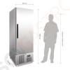 Polar Serie G Gefrierschrank Edelstahl 440L 550W/230V | 195 x 68,5 x 71cm | (Nutz)Kapazität: 440/313L | 3 Roste | 1-türig | Edelstahl