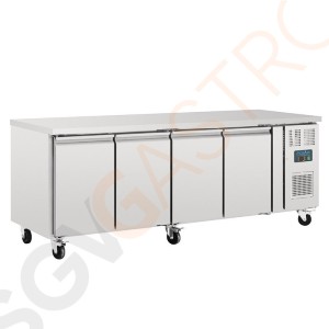 Polar Serie U Kühltisch 4-türig 553 Liter Finish: Edelstahl. GN 1/1. 4-türig. 553 Liter.