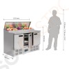 Polar Serie G gekühlte Saladette und Pizzatisch 390 Liter Finish: Edelstahl. Gastronorm kompatibel. 3-türig. Polar Serie G gekühlte Saladette und Pizzatisch 390 Liter Finish: Edelstahl. Gastronorm kompatibel. 3-türig.