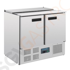 Polar Serie G gekühlte Saladette 240 Liter Finish: Edelstahl. GN-Kompatibel. 2 Türen.
