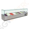 Polar Serie G Aufsatzkühlvitrine 7 x GN1/4 7 x GN1/4 │ Maße: 43,5(H) x 150(B) x 33(T)cm │ Kühlmittel: R600a