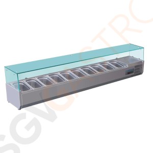 Polar Serie G Aufsatzkühlvitrine 10 x GN1/4 130W │ 10 x GN1/4 │ Kühlmittel: R600a Polar Serie G Aufsatzkühlvitrine 10 x GN1/4 130W │ 10 x GN1/4 │ Kühlmittel: R600a