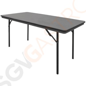 Bolero rechteckiger Klapptisch grau 152cm 152(L)cm | ABS und Stahl | grau